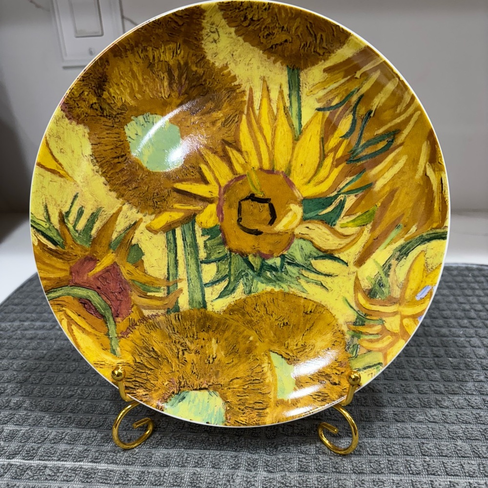Sunflower Art Plate